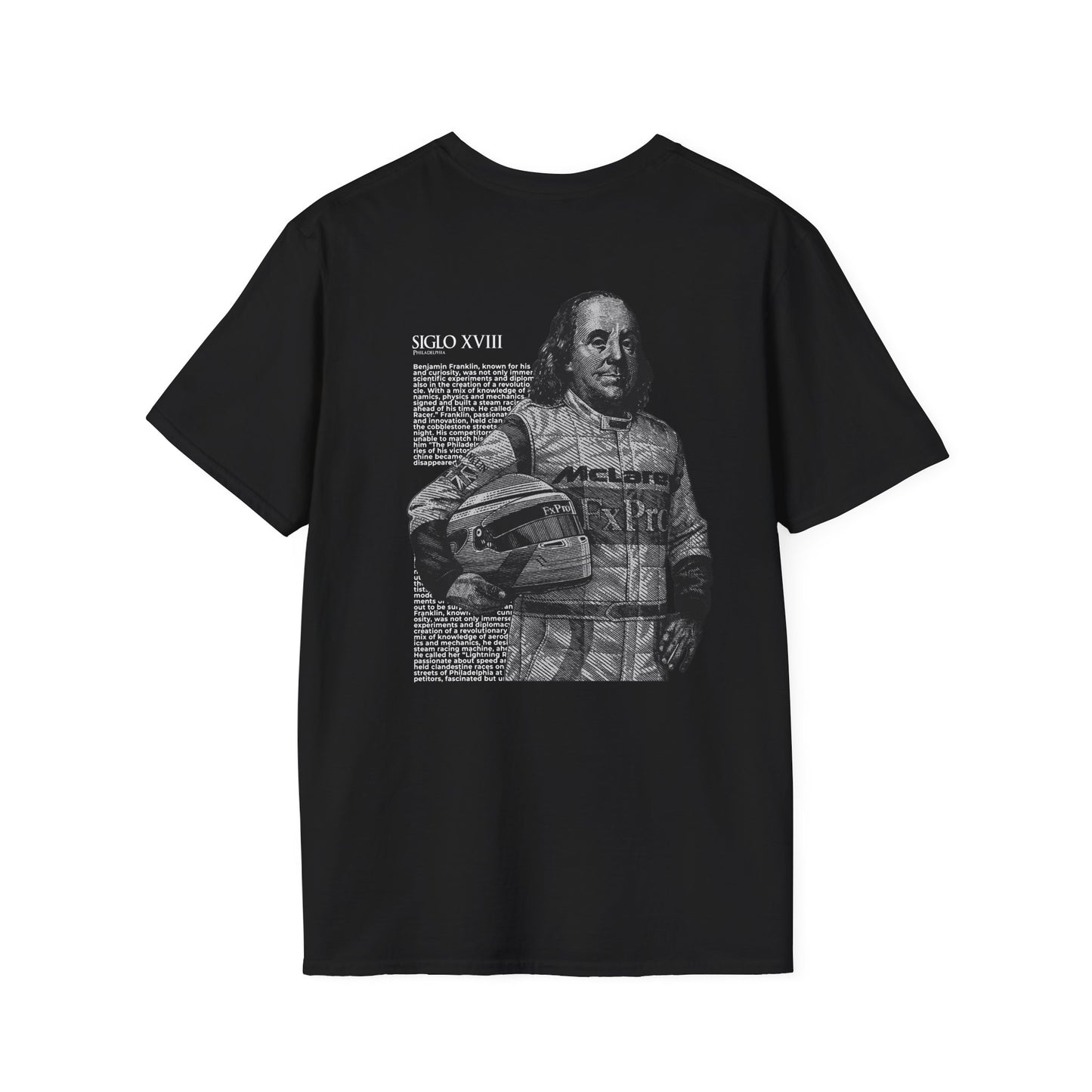 Benjamin Franklin - Short-Sleeve Unisex T-Shirt - Back Print