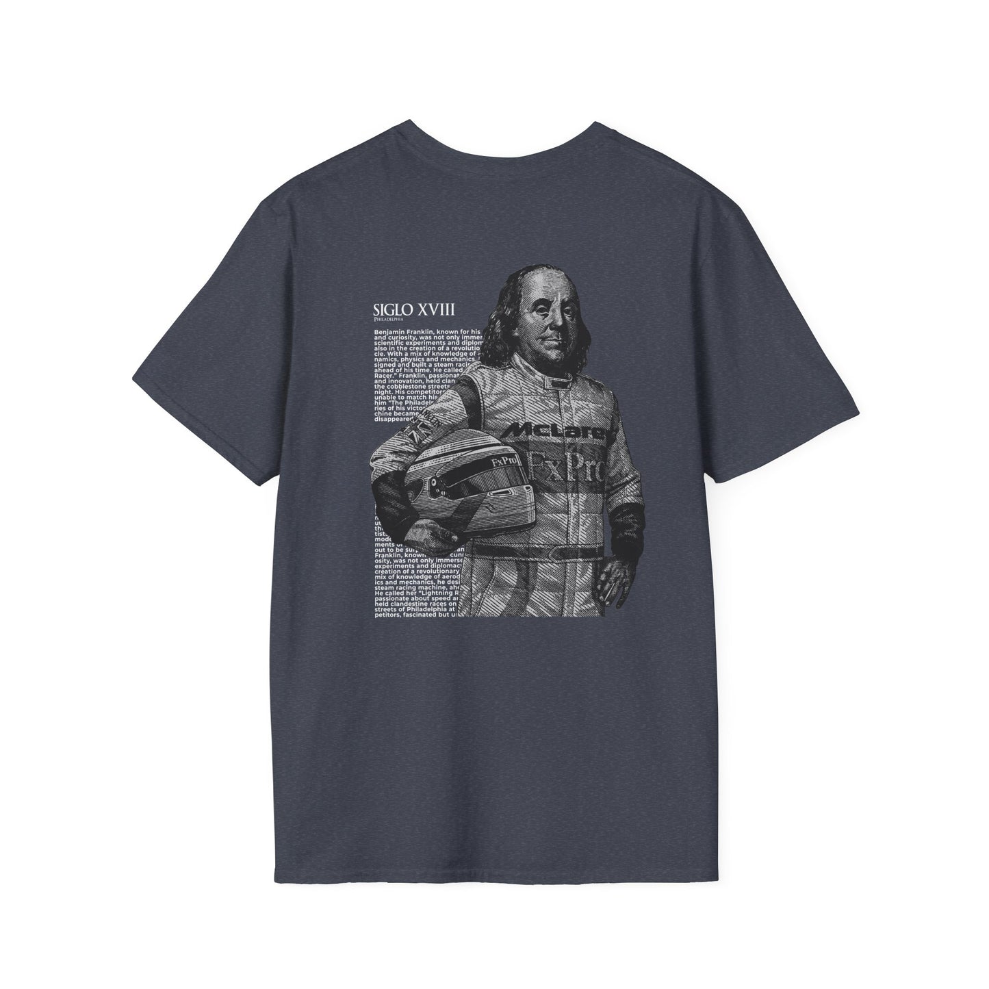 Benjamin Franklin - Short-Sleeve Unisex T-Shirt - Back Print