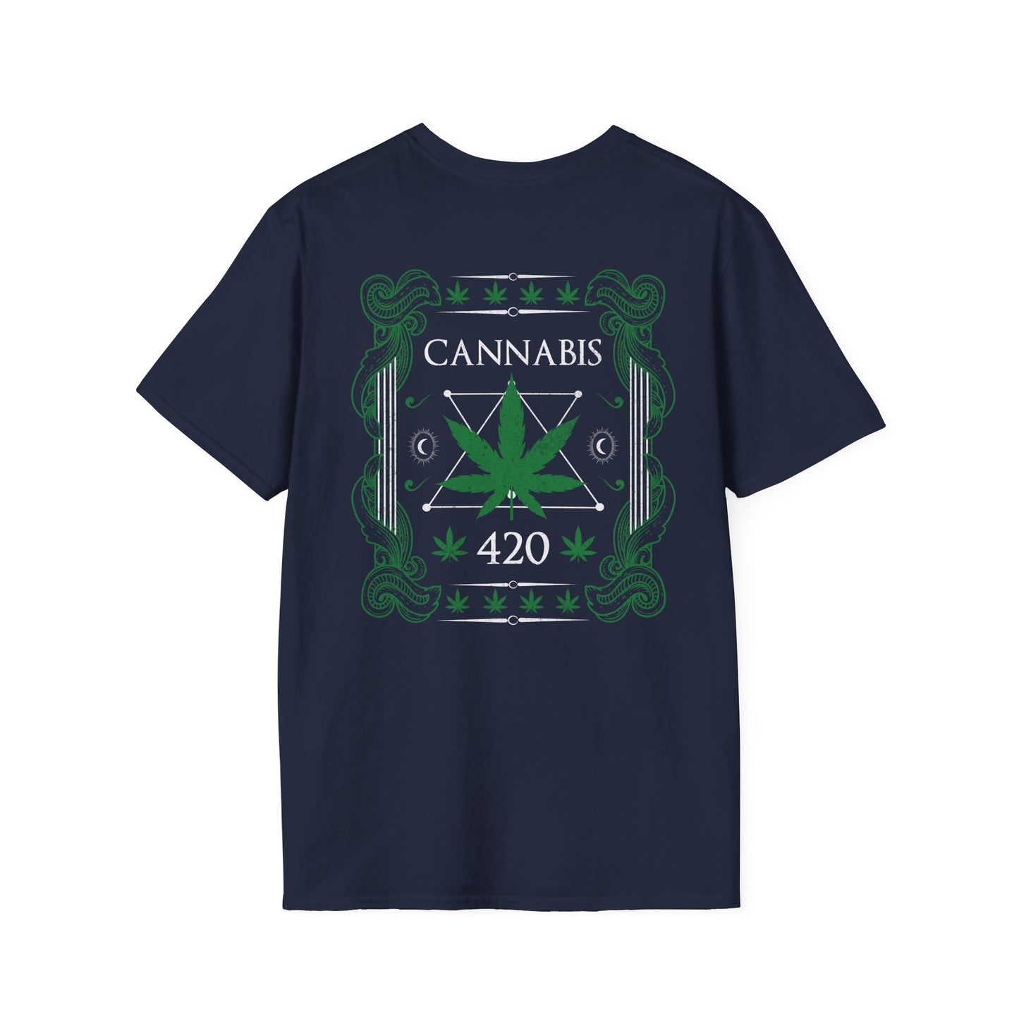 Cannabis 420 T Shirt - Unisex Softstyle 420Drip T-Shirt - Back Print