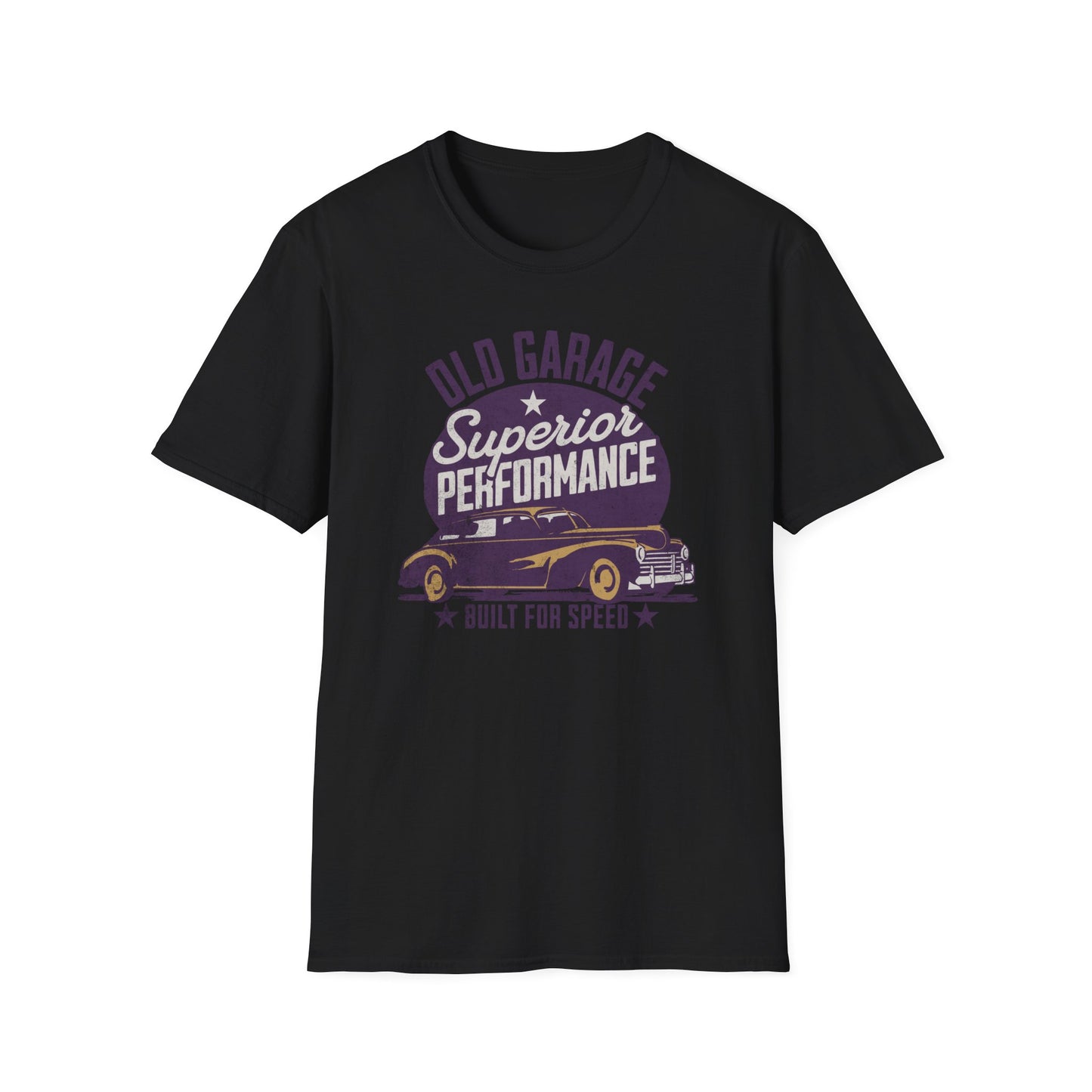 Old Garage - Unisex Softstyle Vintage T-Shirt - Front Print