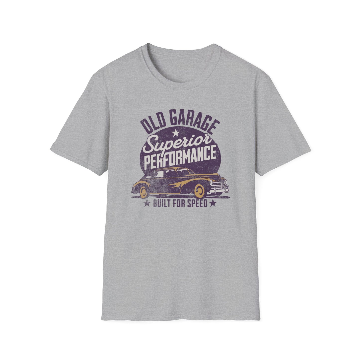 Old Garage - Unisex Softstyle Vintage T-Shirt - Front Print