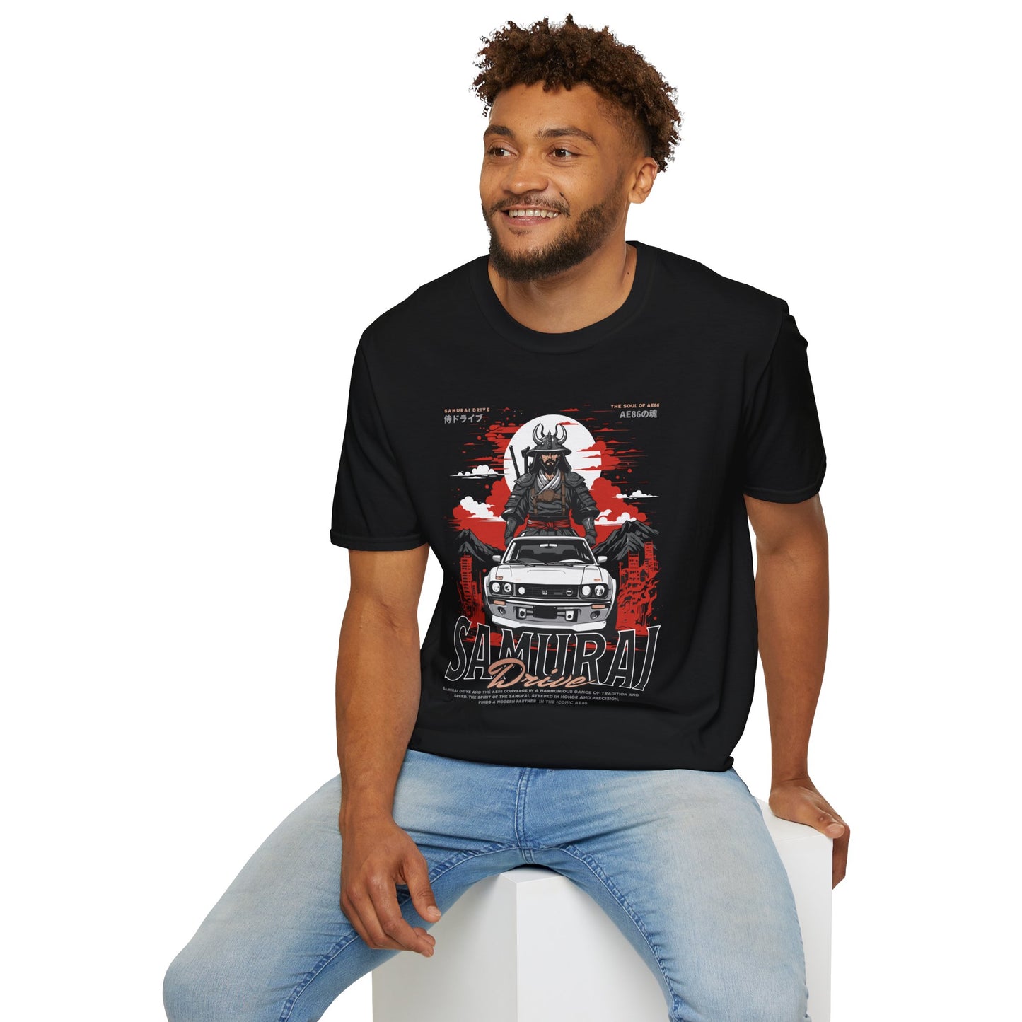 Samurai Driver - Unisex JDM Street T-shirt - Front Print