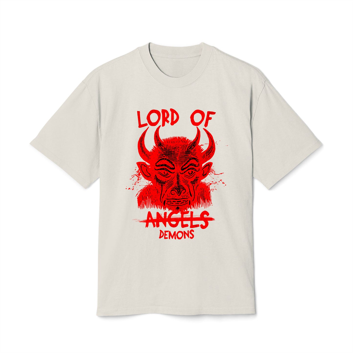 Lord Of Demons - Oversized Heavy Feaded Tee - Front Print