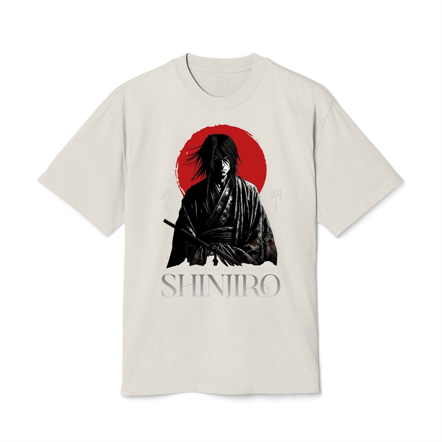 A True Samurai - Oversized Heavy Feaded Tee - Front Print