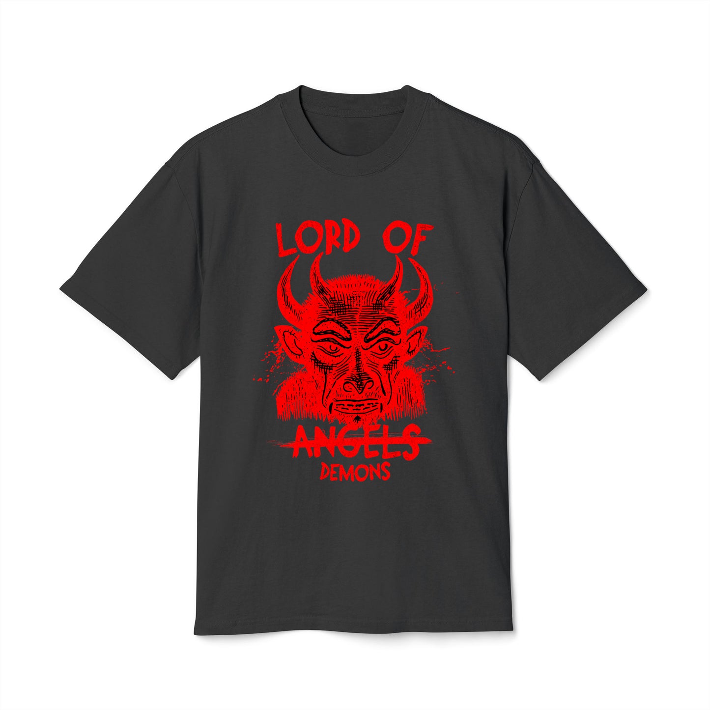 Lord Of Demons - Oversized Heavy Feaded Tee - Front Print