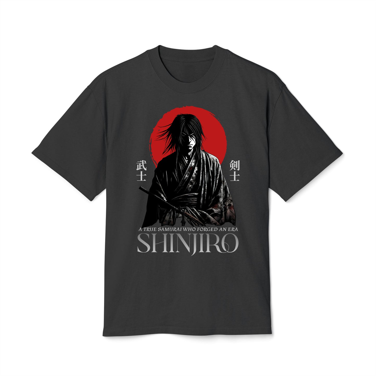 A True Samurai - Oversized Heavy Feaded Tee - Front Print