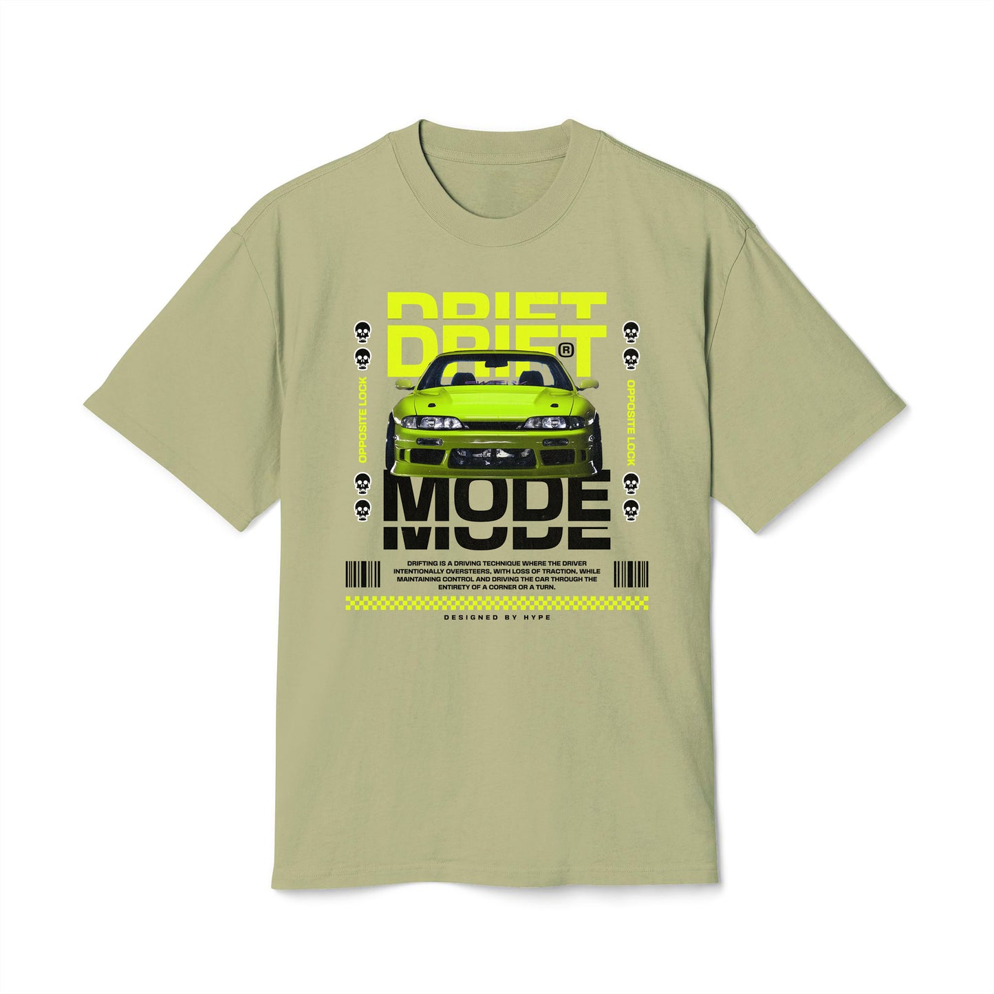 Drift Mode - Oversized Heavy Feaded Tee - Front Print