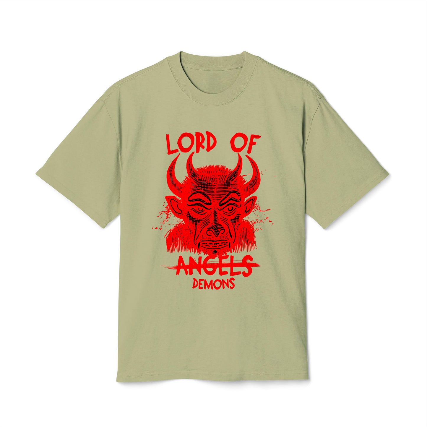 Lord Of Demons - Oversized Heavy Feaded Tee - Front Print