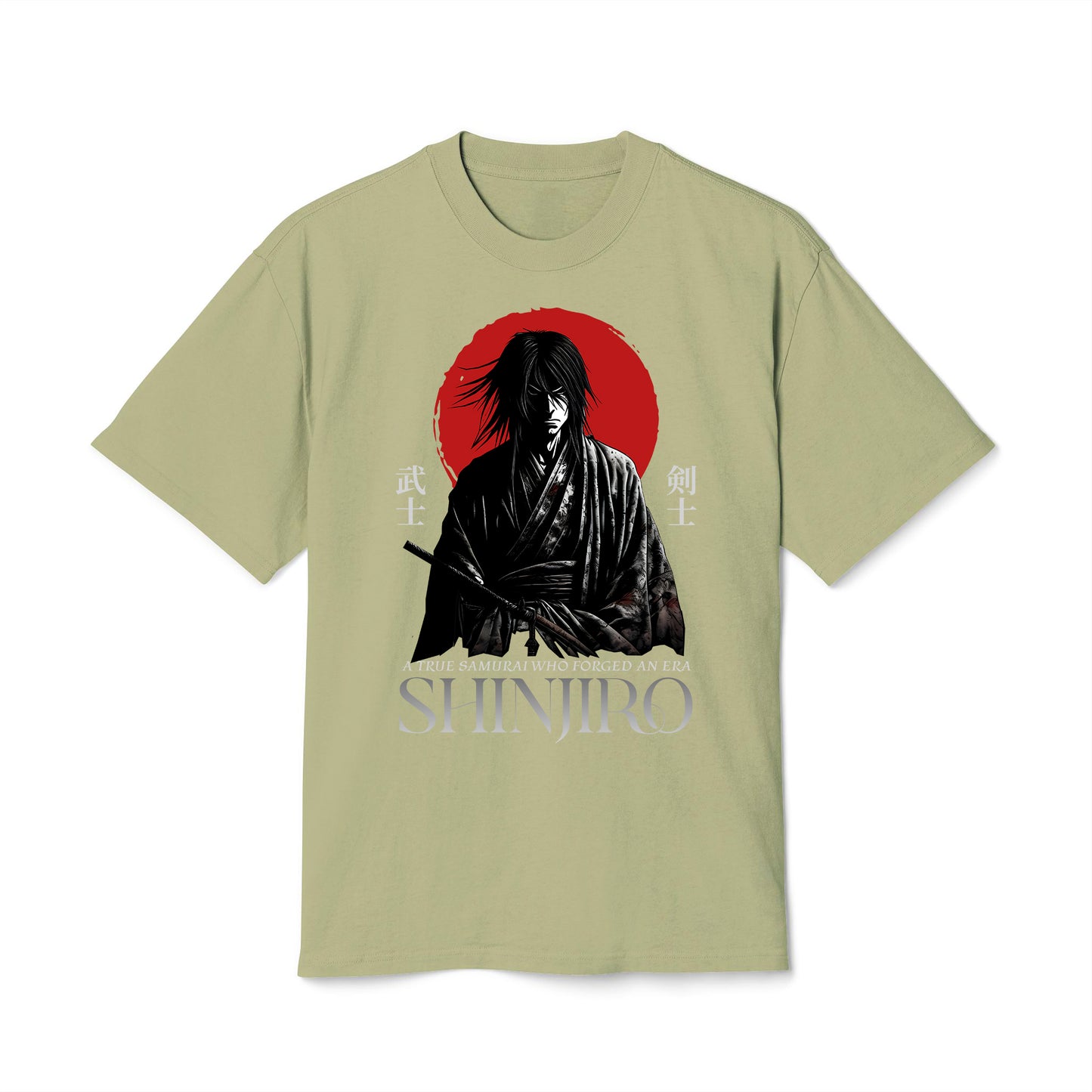 A True Samurai - Oversized Heavy Feaded Tee - Front Print