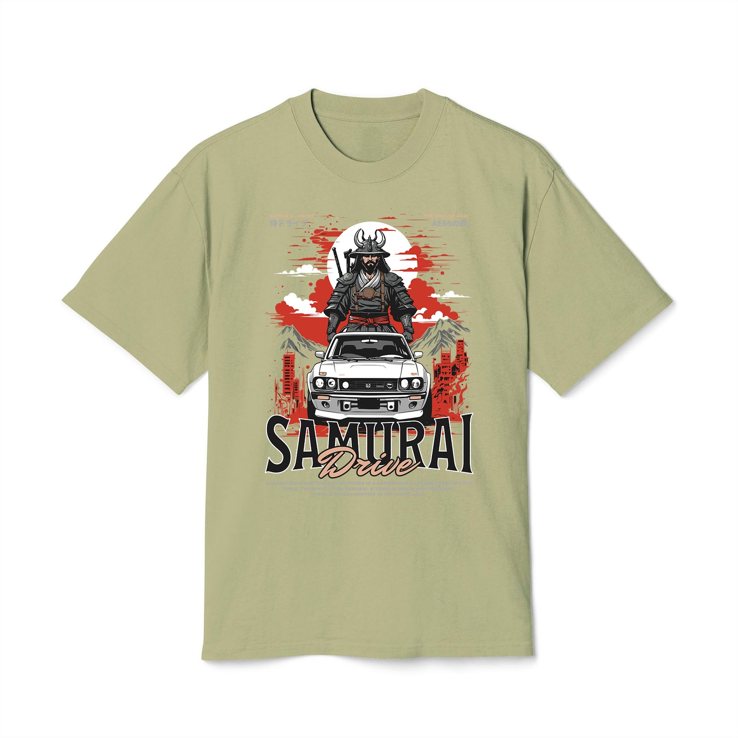 Samurai Driver - Oversized Heavy Feaded Tee - Front Print