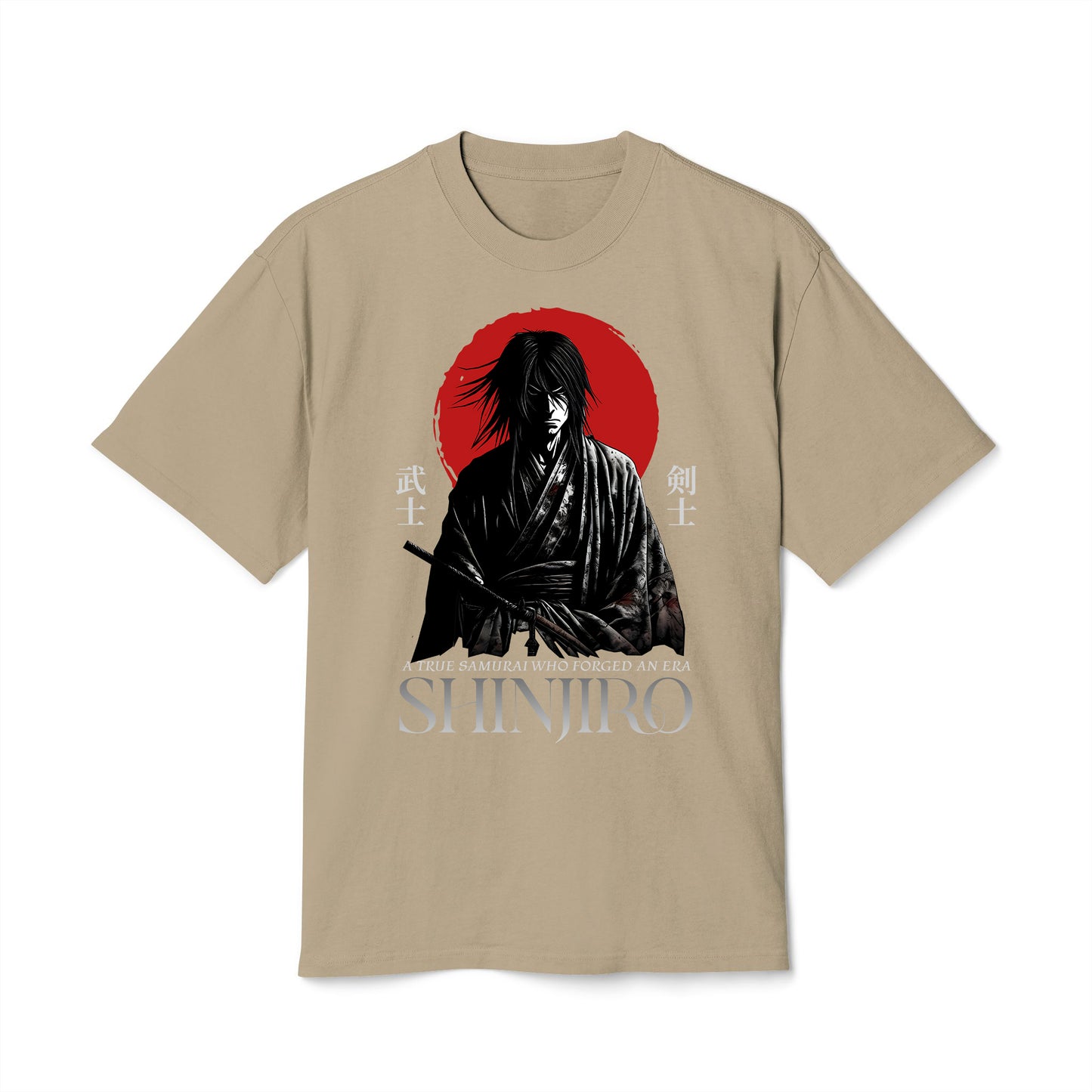 A True Samurai - Oversized Heavy Feaded Tee - Front Print
