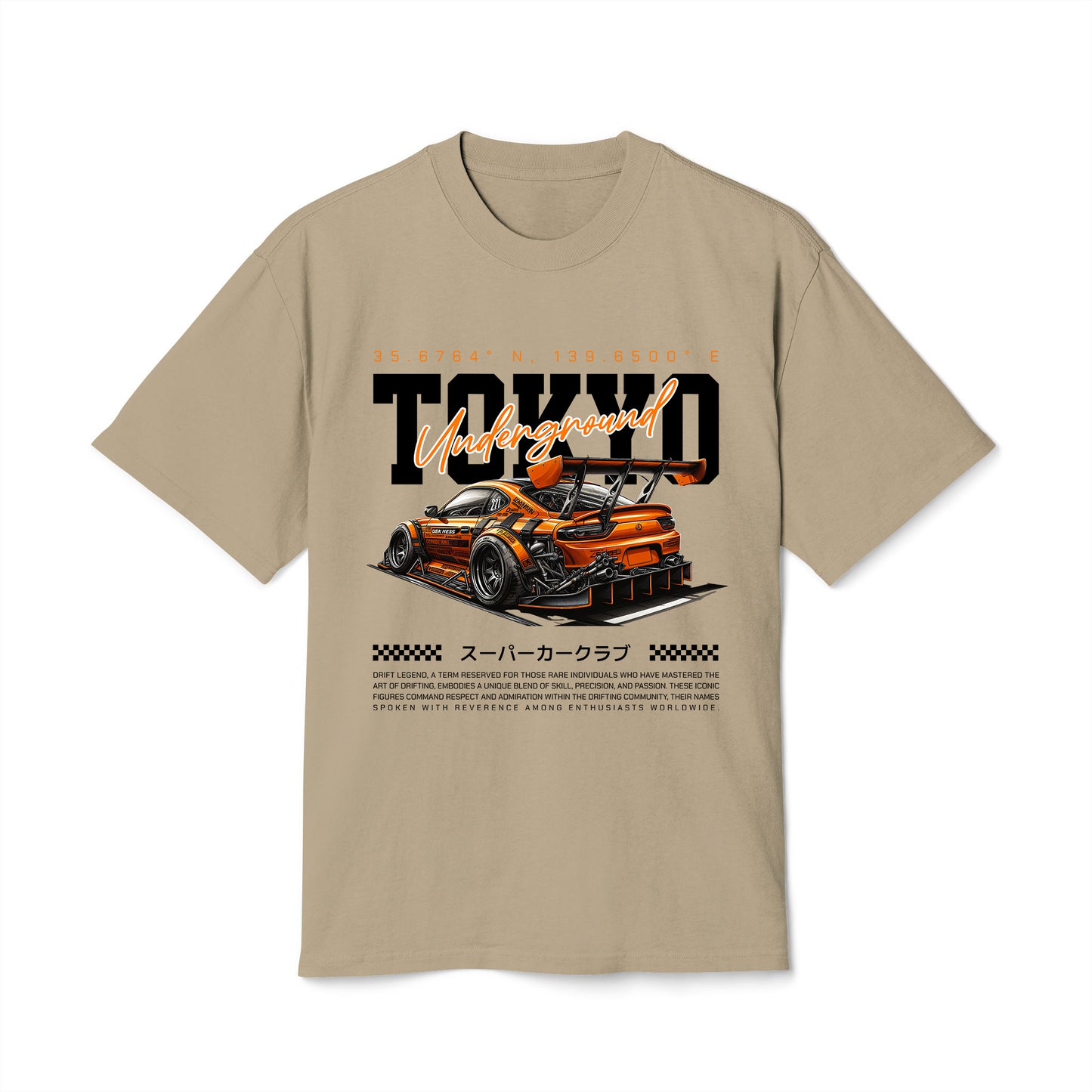 Tokyo Underground - Oversized Heavy Feaded Tee - Front Print