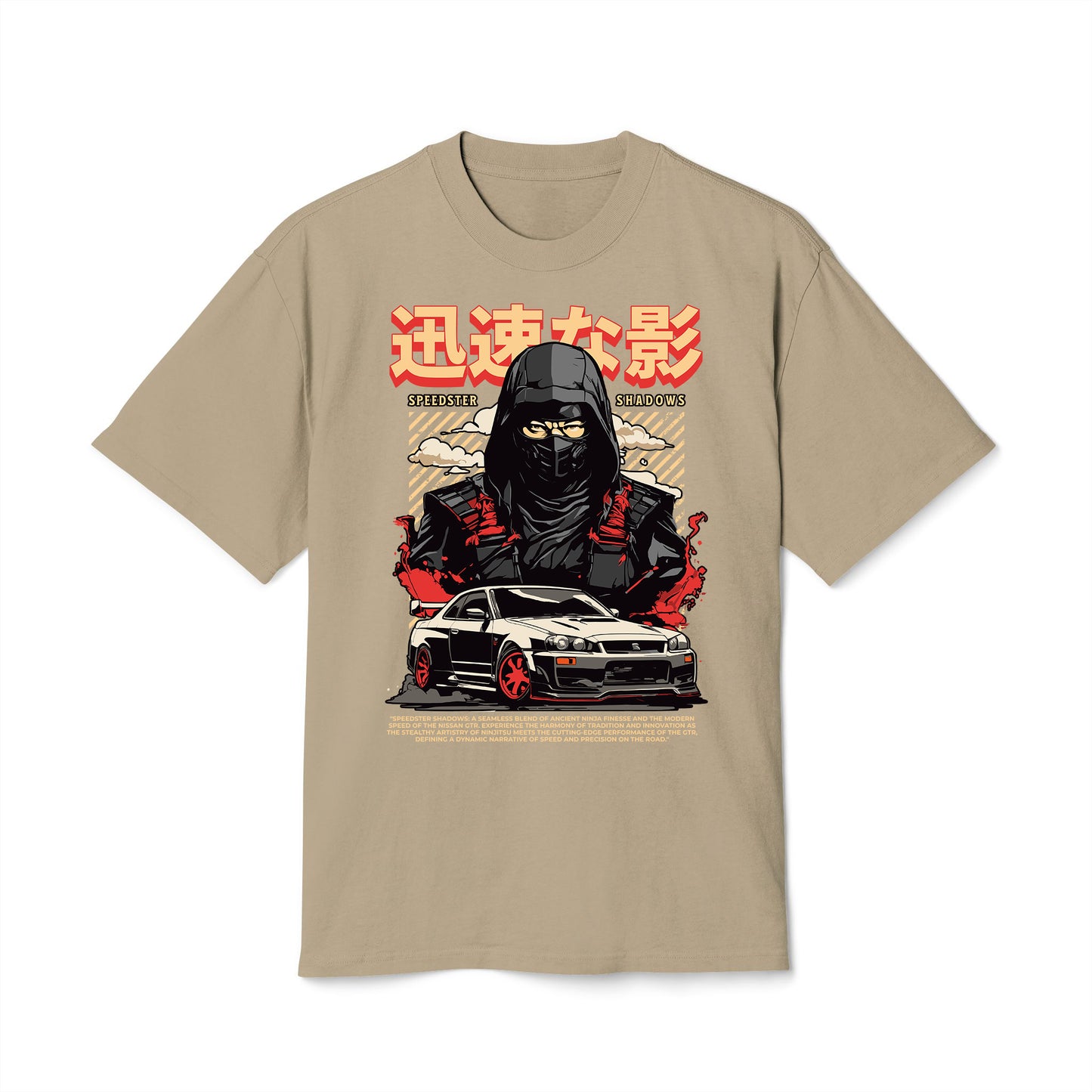 Speedster Shadow - Oversized Heavy Feaded Tee - Front Print