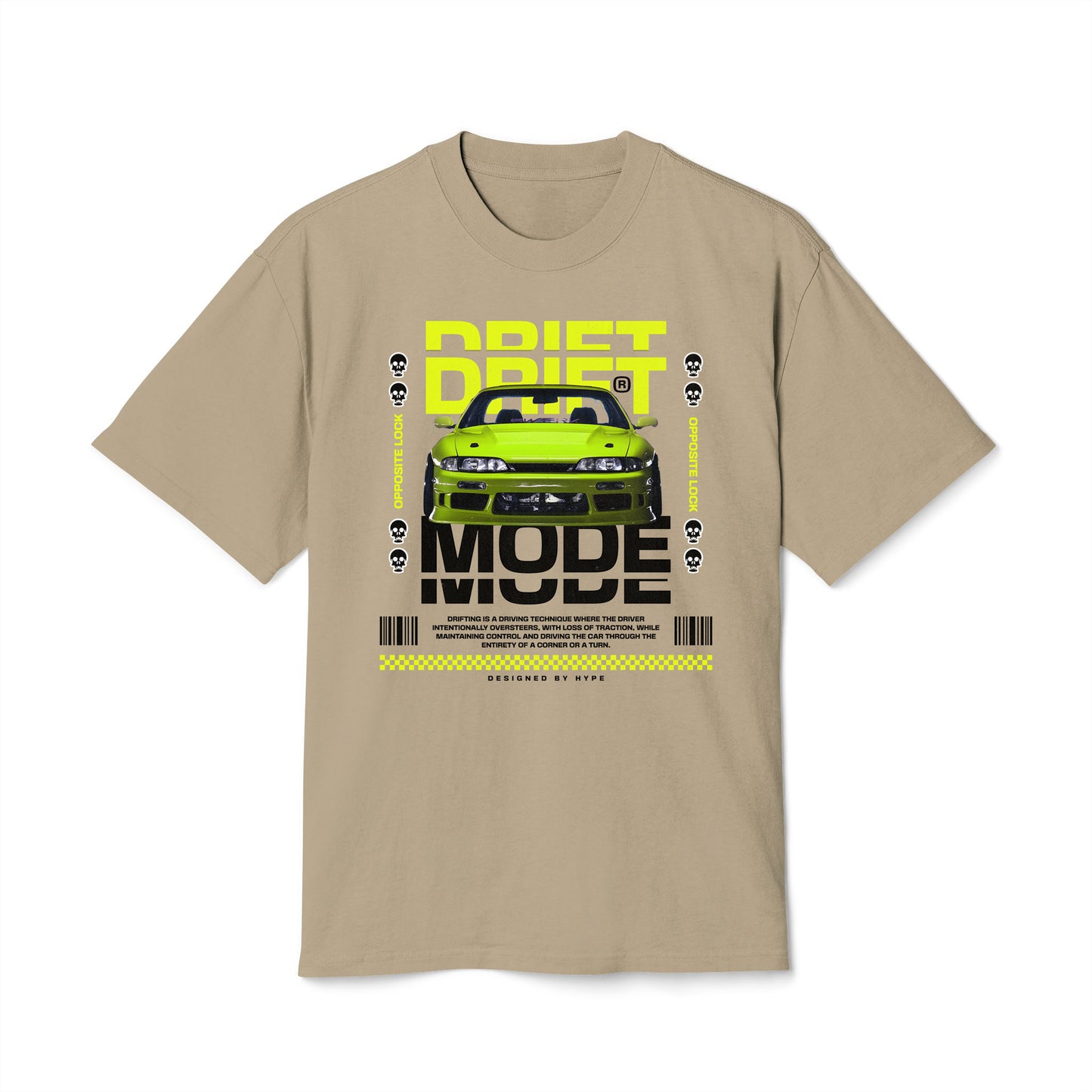 Drift Mode - Oversized Heavy Feaded Tee - Front Print