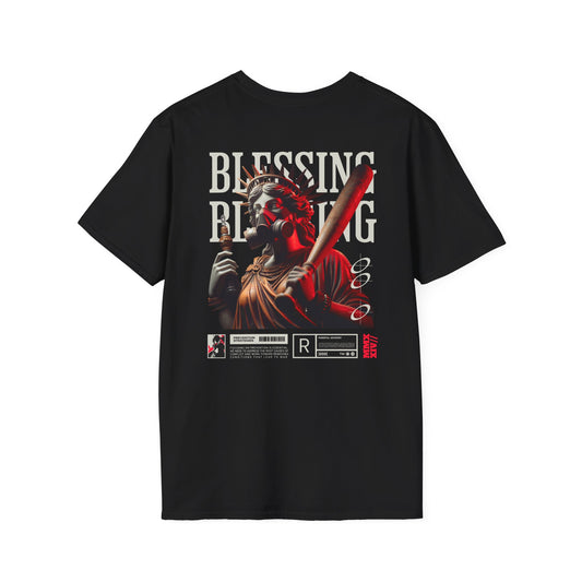 Blessing God T Shirt - Short-Sleeve Unisex T-Shirt - Back Print