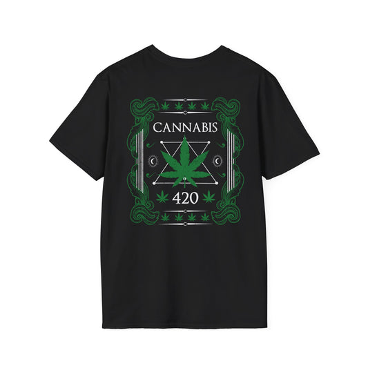 Cannabis 420 T Shirt - Unisex Softstyle 420Drip T-Shirt - Back Print
