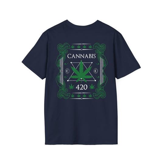 Cannabis 420 T Shirt - Unisex Softstyle 420Drip T-Shirt - Back Print