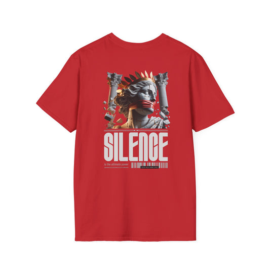 Silence is The Ultimate Power - Underground T Shirt - Short-Sleeve Unisex T-Shirt - Back Print