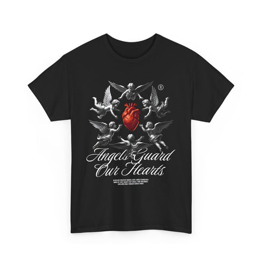 Angels Guard Our Hearts - Organic Cotton T-shirt - Front Print