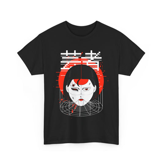 Cyborg Geisha T-Shirt – Futuristic Japanese Cyberpunk Style