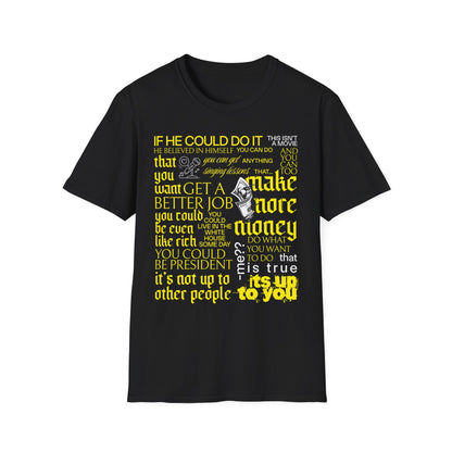 "If he can do it, you can too!" - Young Kid Motivational Speech T-Shirt - Front Print