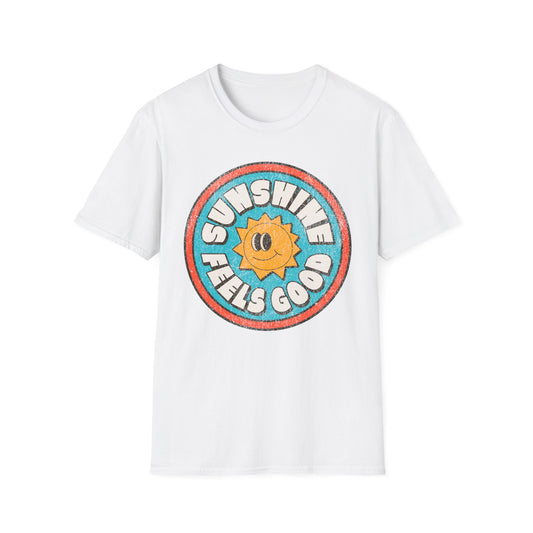 Sunshine Feels Good - Unisex Softstyle Vintage T-Shirt - Front Print