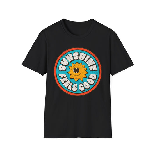 Sunshine Feels Good - Unisex Softstyle Vintage T-Shirt - Front Print
