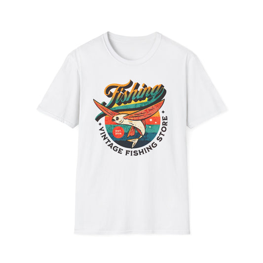 Vintage Fishing Store - Unisex Softstyle Vintage T-Shirt - Front Print