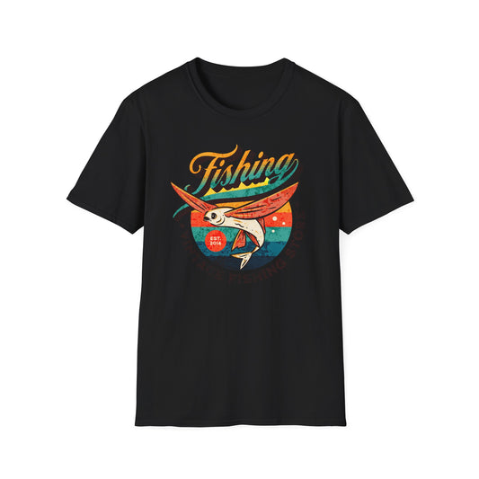 Vintage Fishing Store - Unisex Softstyle Vintage T-Shirt - Front Print