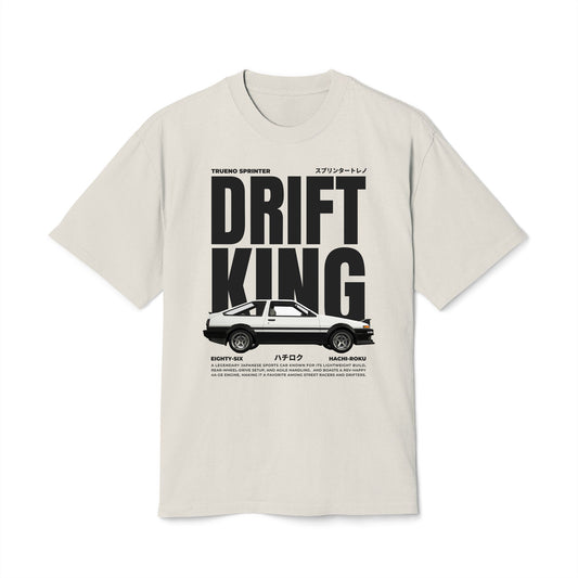 Drift King - Oversized Heavy Feaded Tee - Front Print