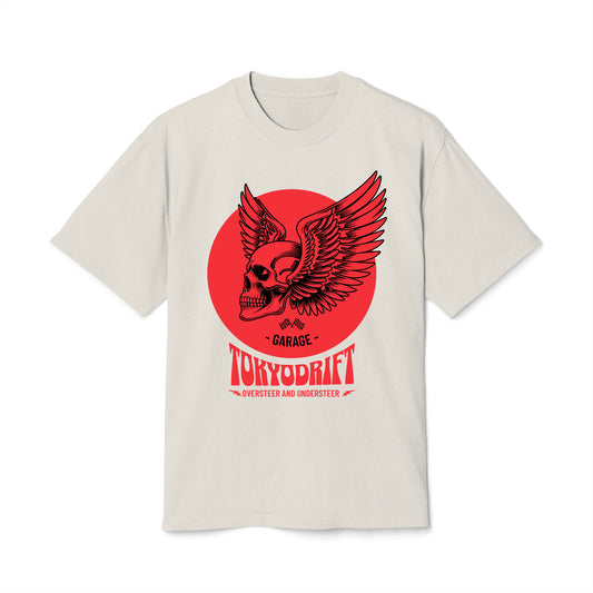 Tokyo Drift Turbo - Oversized Heavy Feaded Tee - Front Print