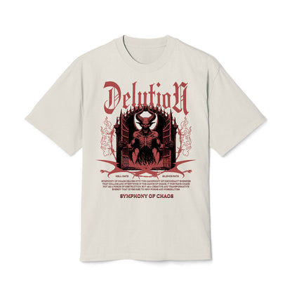Symphony of Caos - Oversized Heavy Feaded Tee - Front Print