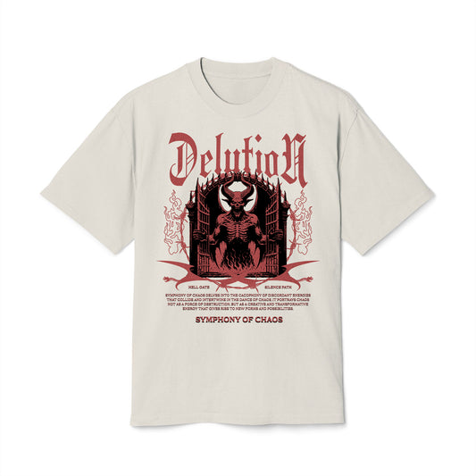 Symphony of Caos - Oversized Heavy Feaded Tee - Front Print