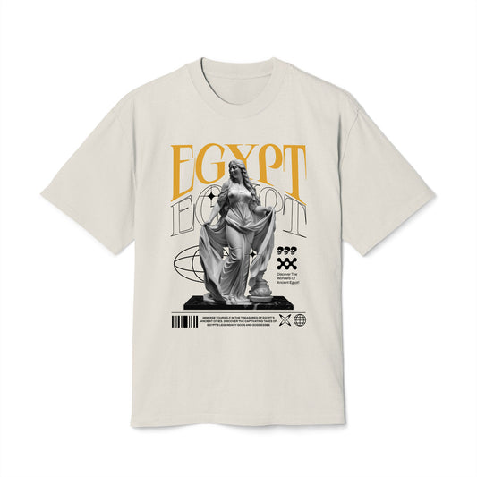 Egypt - Oversized Heavy Feaded Tee - Front Print