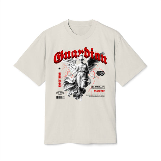 The Guardian - Oversized Heavy Feaded Tee - Front Print