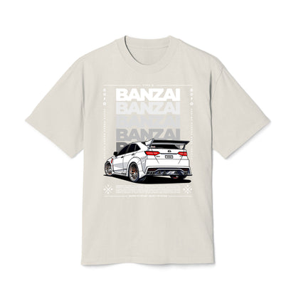 Banzai JDM Cars - Oversized Heavy Feaded Tee - Front Print