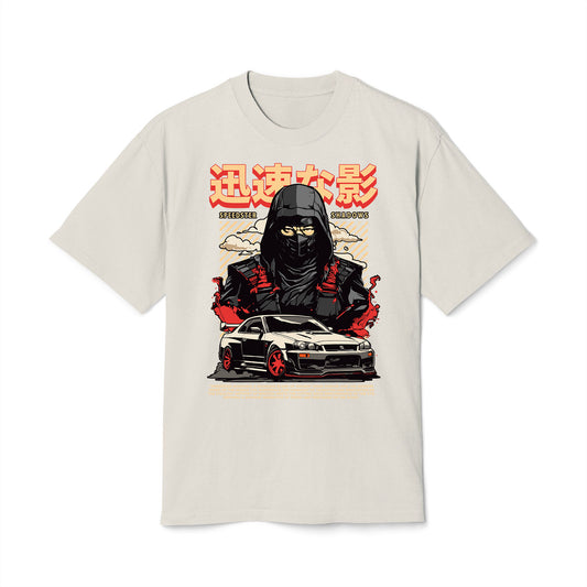 Speedster Shadow - Oversized Heavy Feaded Tee - Front Print