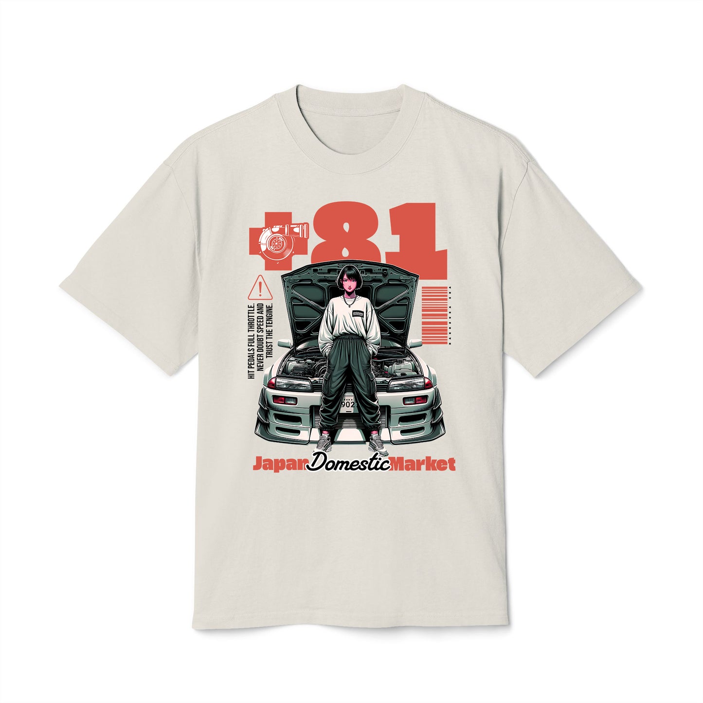 Japan Domestic Market - Oversized Heavy Feaded Tee - Front Print