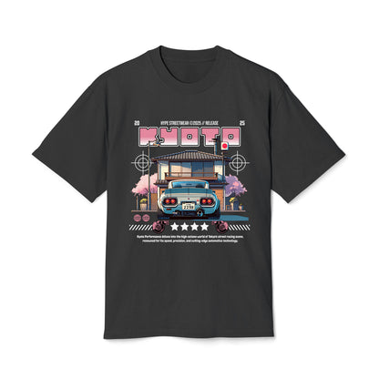 Kyoto Car - Oversized Heavy Feaded Tee - Front Print