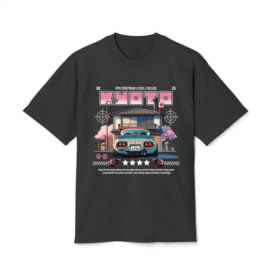 Kyoto Car - Oversized Heavy Feaded Tee - Front Print