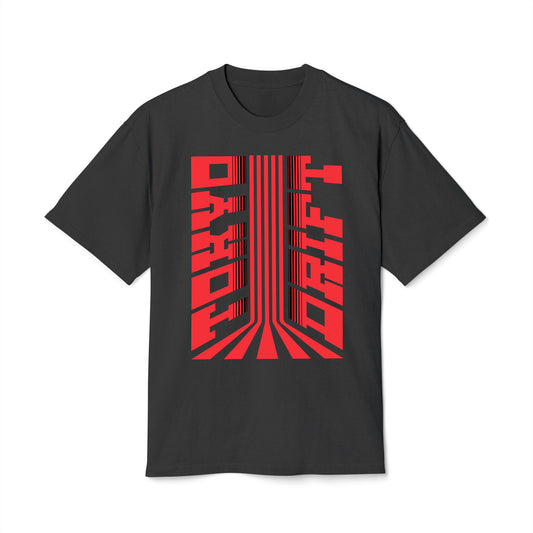 Tokyo Drift Garage - Oversized Heavy Feaded Tee - Front Print