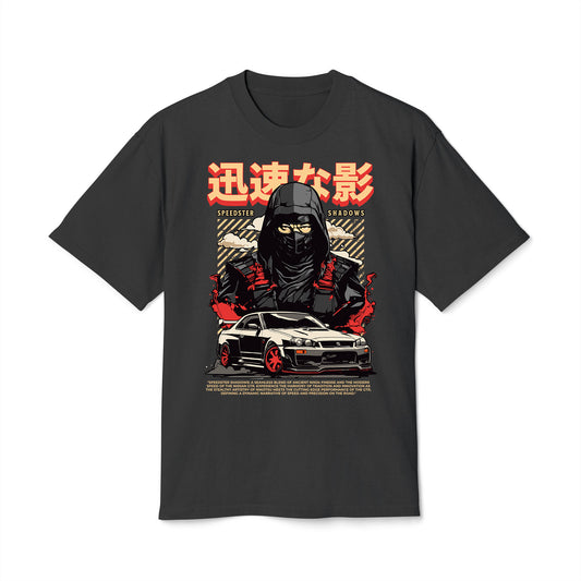 Speedster Shadow - Oversized Heavy Feaded Tee - Front Print