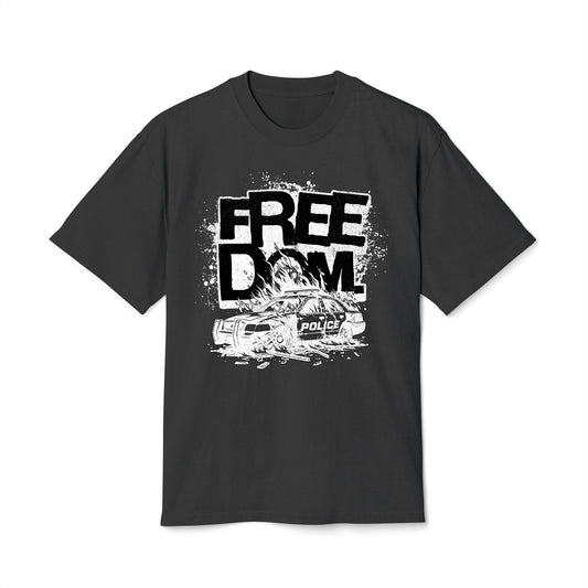 Freedom! - Oversized Heavy Feaded Tee - Front Print