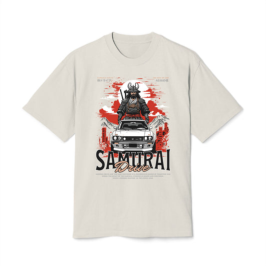 Samurai Driver - Oversized Heavy Feaded Tee - Front Print