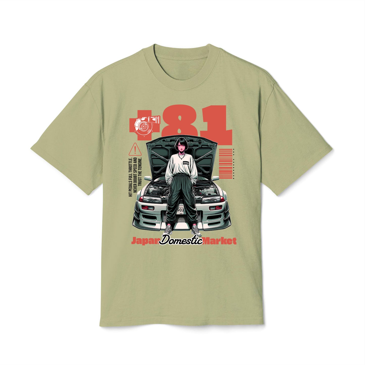 Japan Domestic Market - Oversized Heavy Feaded Tee - Front Print