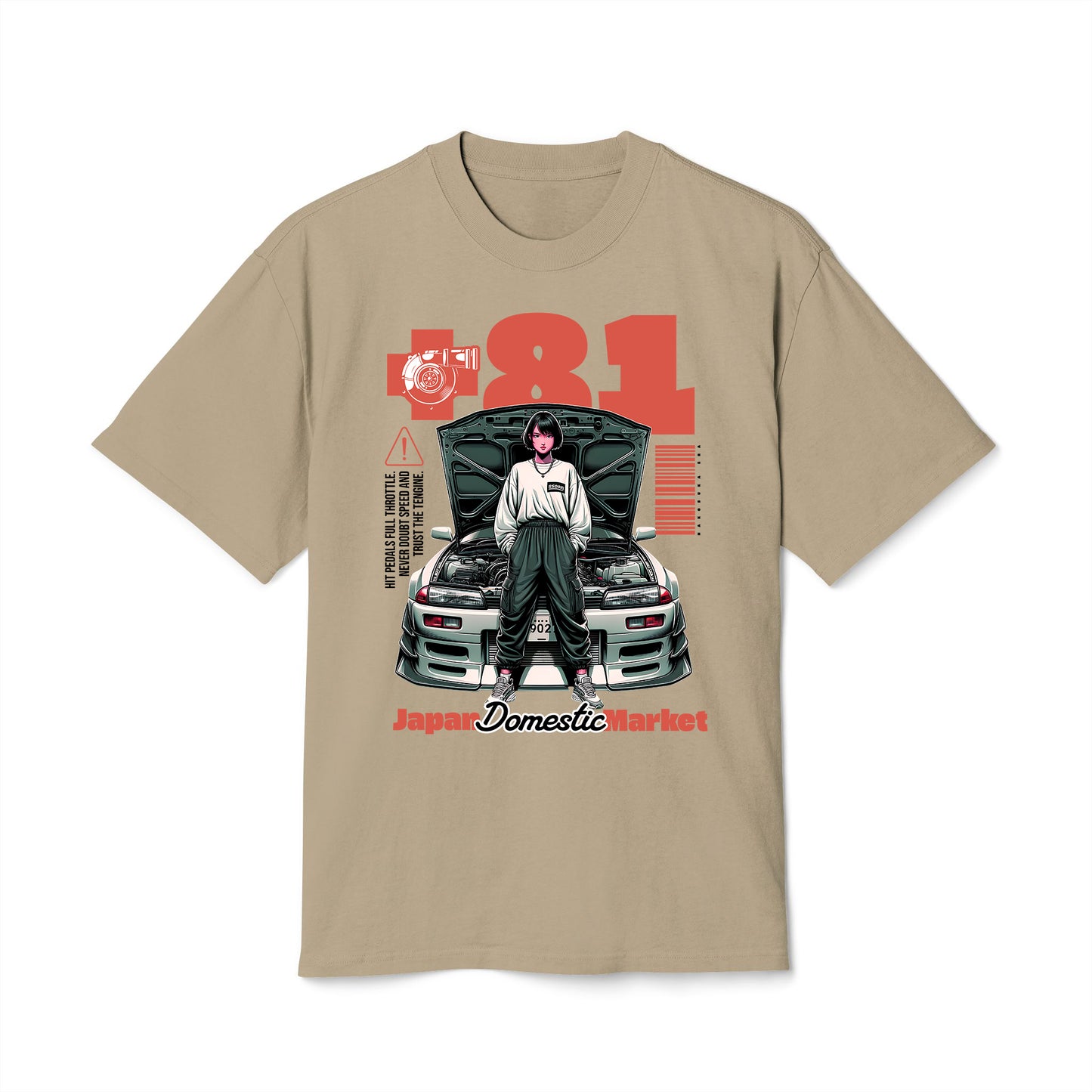 Japan Domestic Market - Oversized Heavy Feaded Tee - Front Print